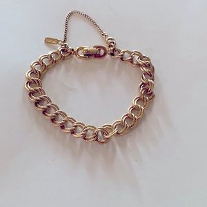 vintage monet dbl link gold plated bracelet